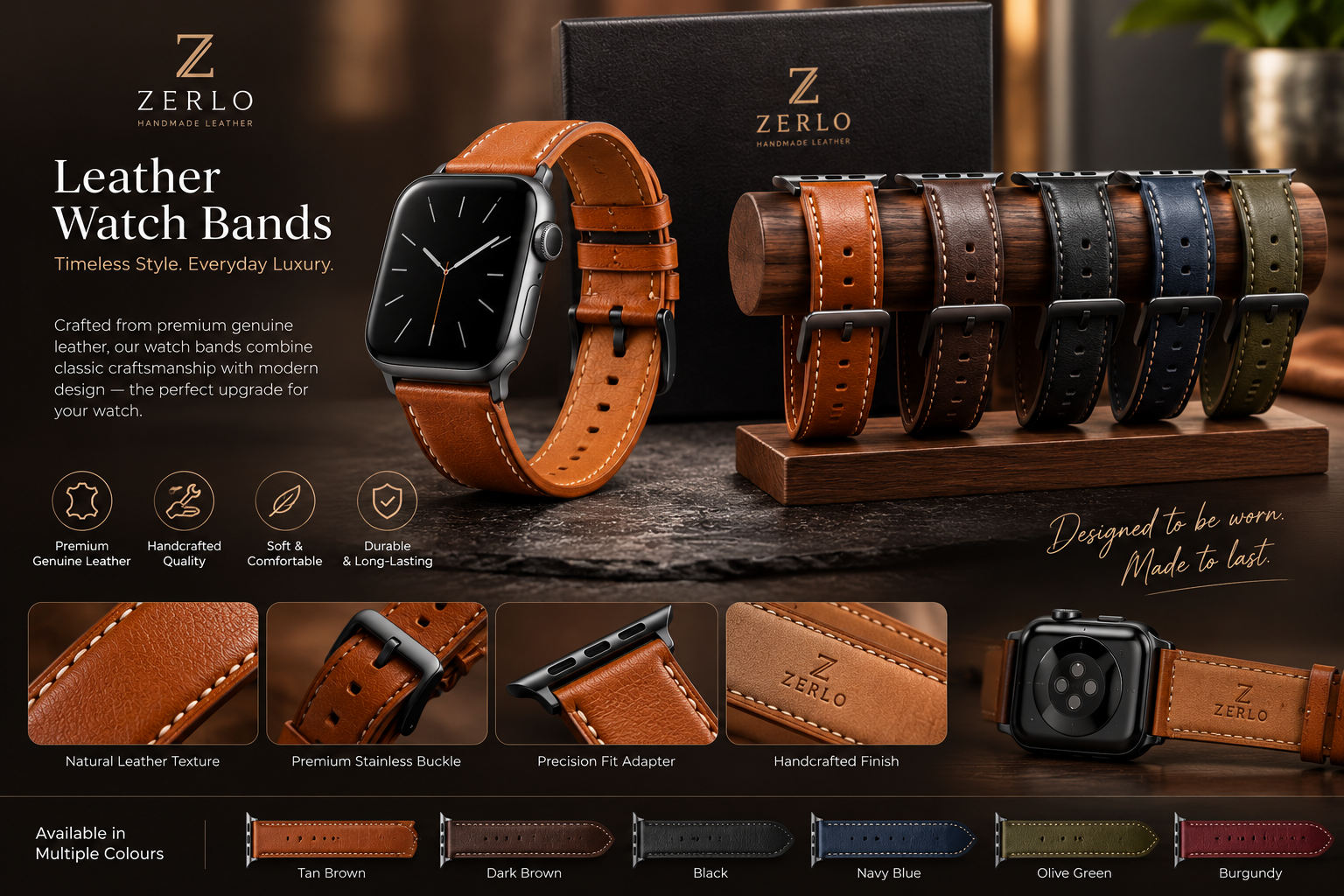 Zerlo watch strap features and variants